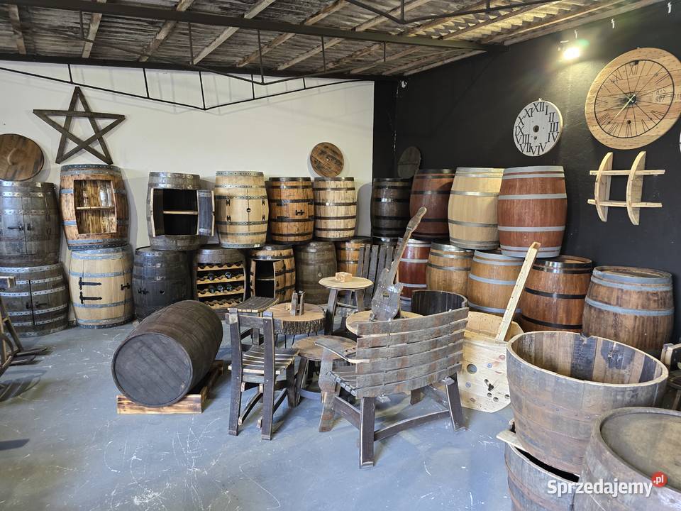 Beczka dębowa dekoracja szczelna winie BECZKI Pozostałe