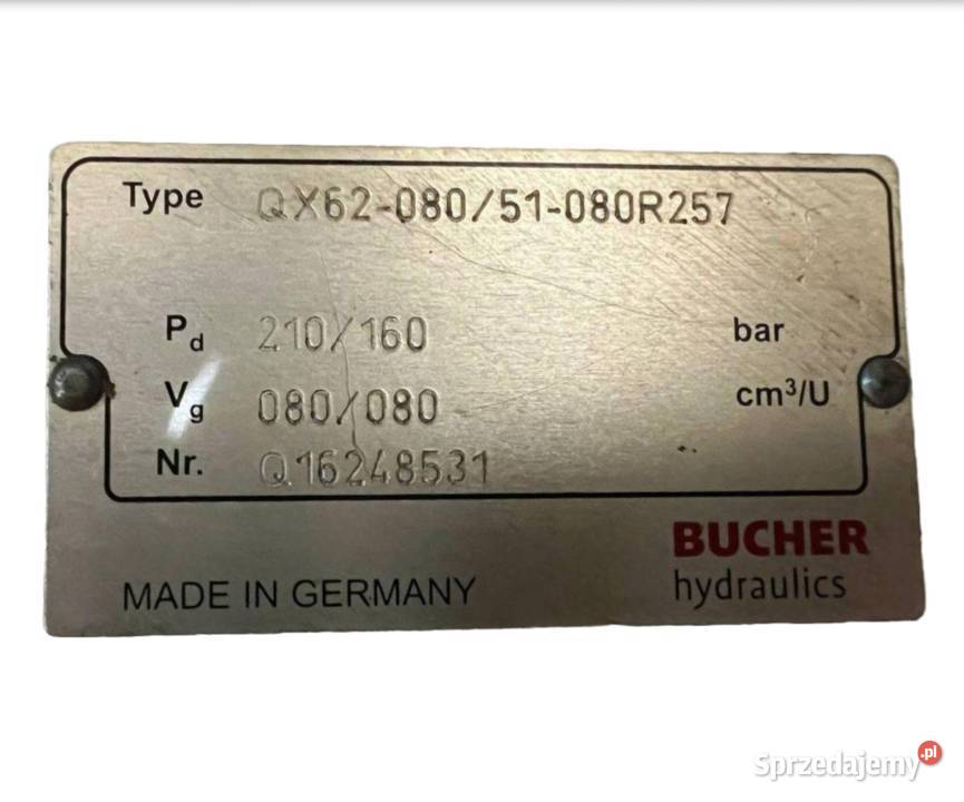 Bucher QX6208051080R257 Pompa hydrauliczna Poznań