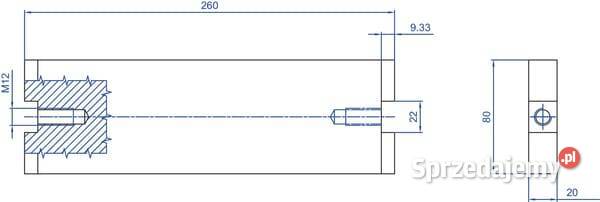 Przeciwnóż 260x80x20 WCB00677
