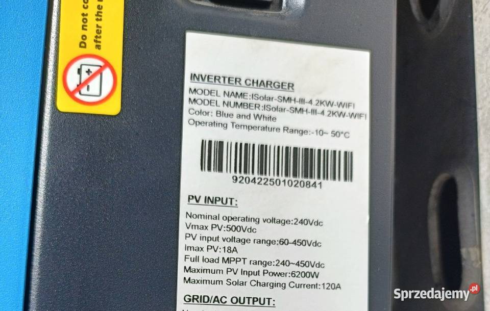 Falownik inwerter 42KW 60450v hybrydowy pv 6200w Olkusz sprzedam