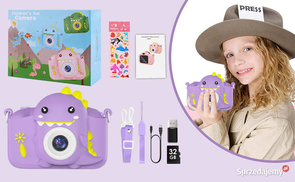 Aparat dziecięcy cyfrowy 20MP32 sd 1080p 2 Łódź sprzedam
