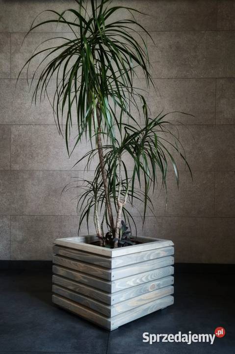 Donica drewniana 3D nowoczesna donica na taras Kalety