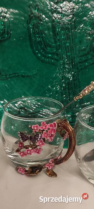LUXURY GLASSYFI TEFFANIA HANDMADE ENAMEL CUP Pabianice