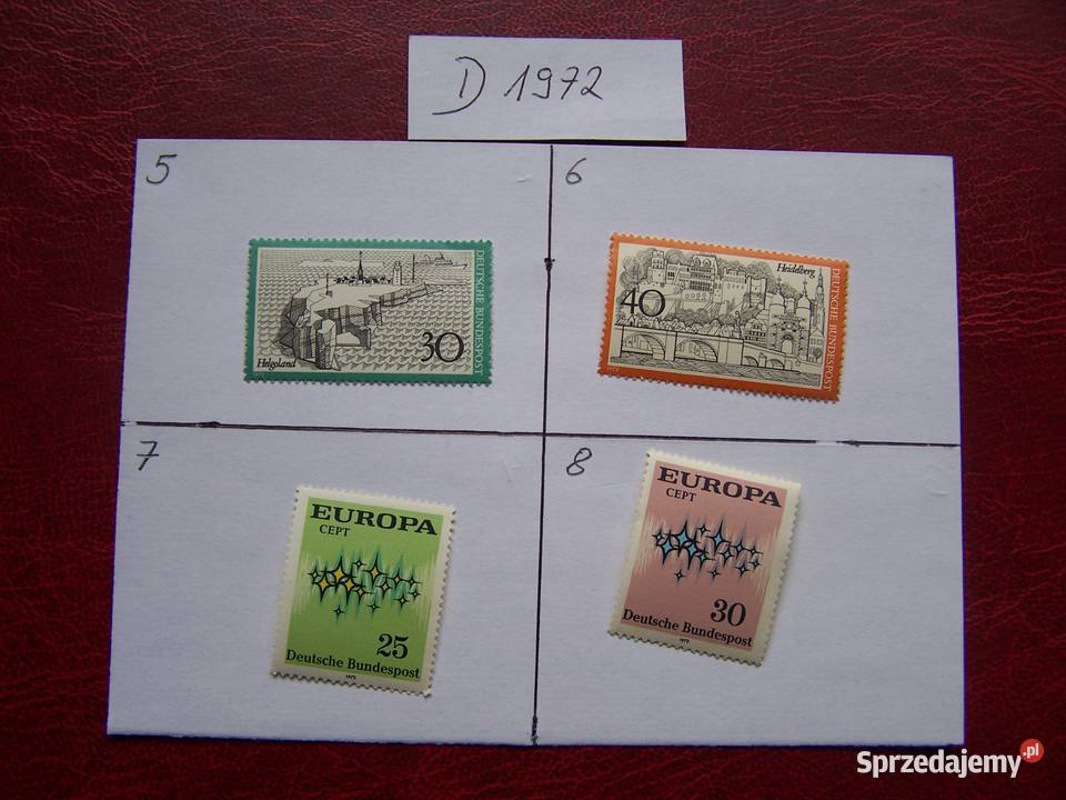 Niemcy 1972 MNH Znaczki z roczników WYBIERAJ Tychy sprzedam