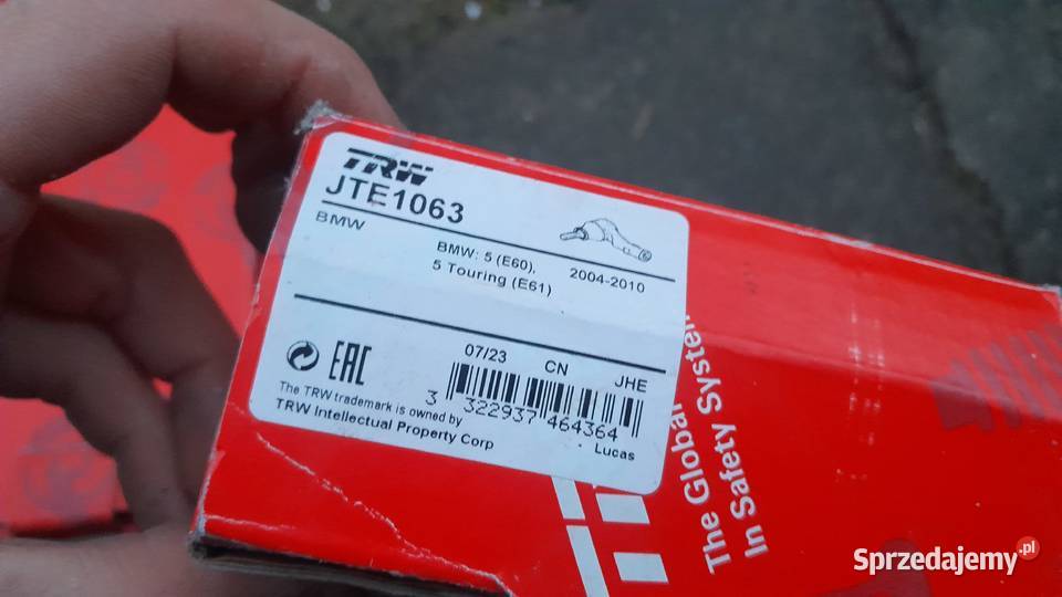 trw końcówka drążka nowe 2 trw jte10 komplet E60 Lubasz sprzedam