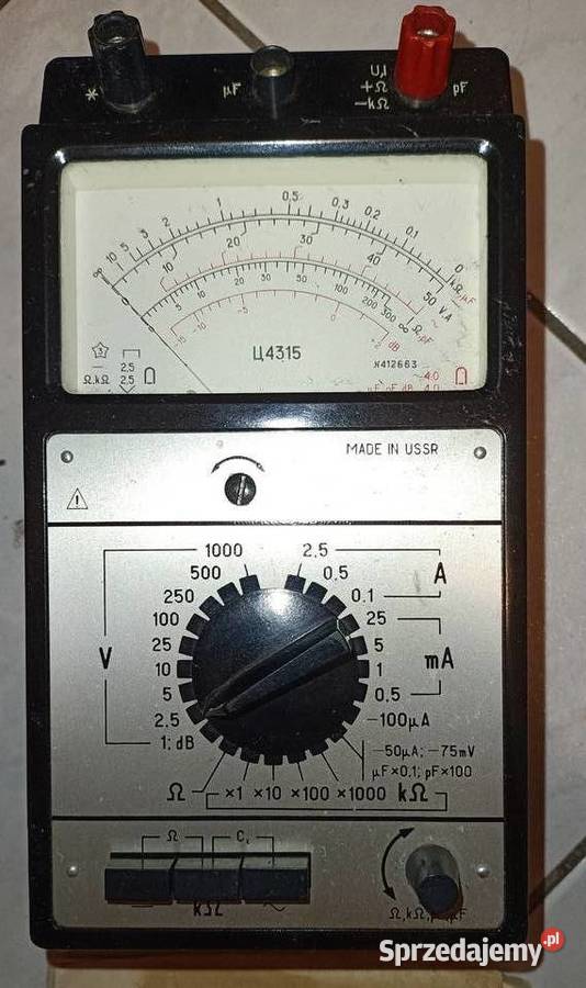 Stary Radziecki Miernik Wskazówkowy U4315 C4315 Poznań