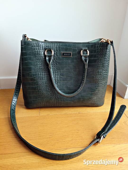 Zielona torebka na ramię okucie w kolorze złotym Torby i torebki małopolskie sprzedam