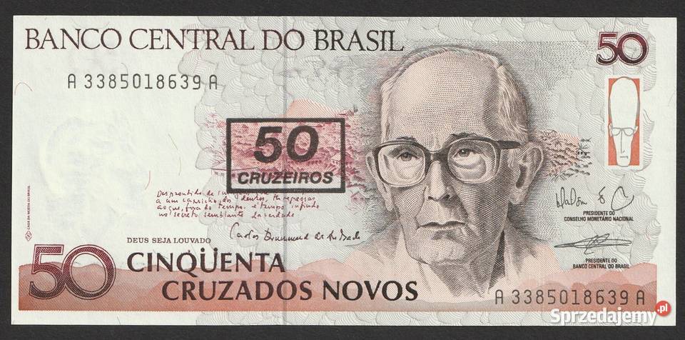 BRAZYLIA 50 cruzeiros50 cruzados novos STAN łódzkie Łódź sprzedam