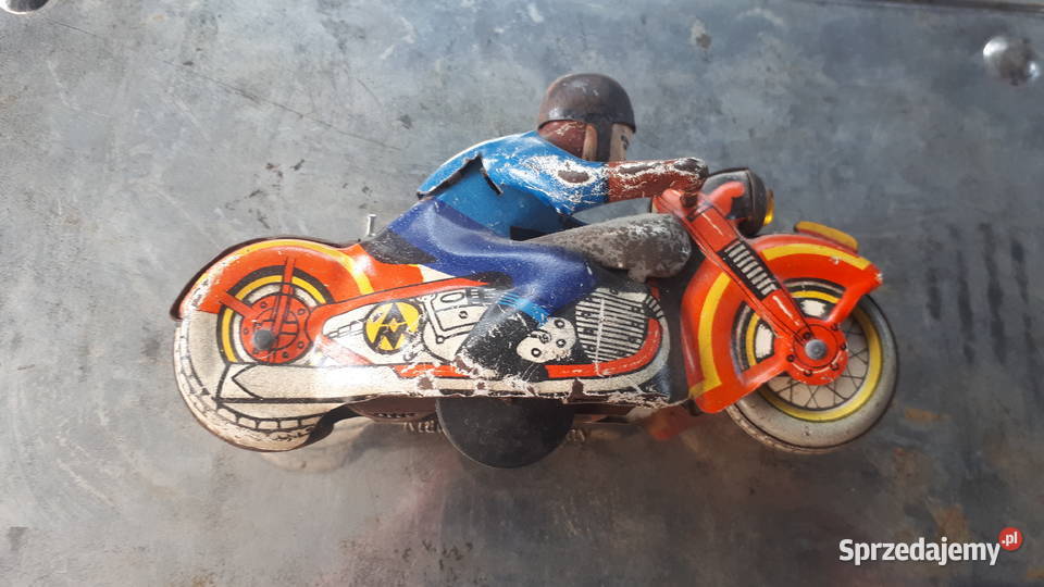 Motor blaszany zabawka z PRL Antyki, Sztuka, Kolekcje śląskie