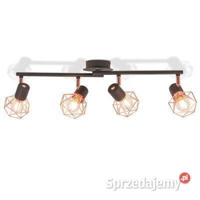 Lampa sufitowa z 4 żarówkami E14 czarno Warszawa