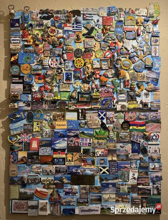 Kolekcja magnesów na lodówkę z całego świata Ok Kalisz