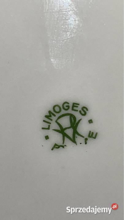 Talerzyk deserowy wielokątny Sygnowany Limoges