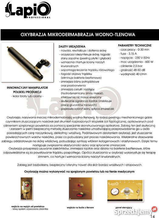 Oxybrazjainfuzja tlenowa 4 funkcje zabiegowe podkarpackie Stalowa Wola