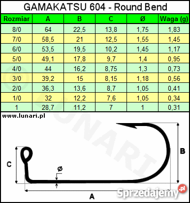 Haki Jigowe GAMAKATSU rozmiar 80 500 Łowicz