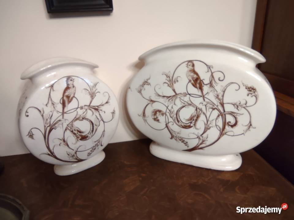 Dwa piękne duże wazony kominkowe Stara porcelana Gniezno sprzedam