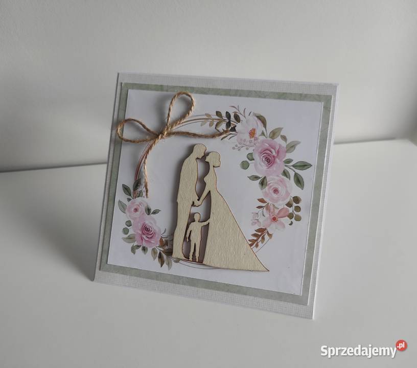Kartka okolicznościowa ręcznie robiona na wianek łódzkie sprzedam