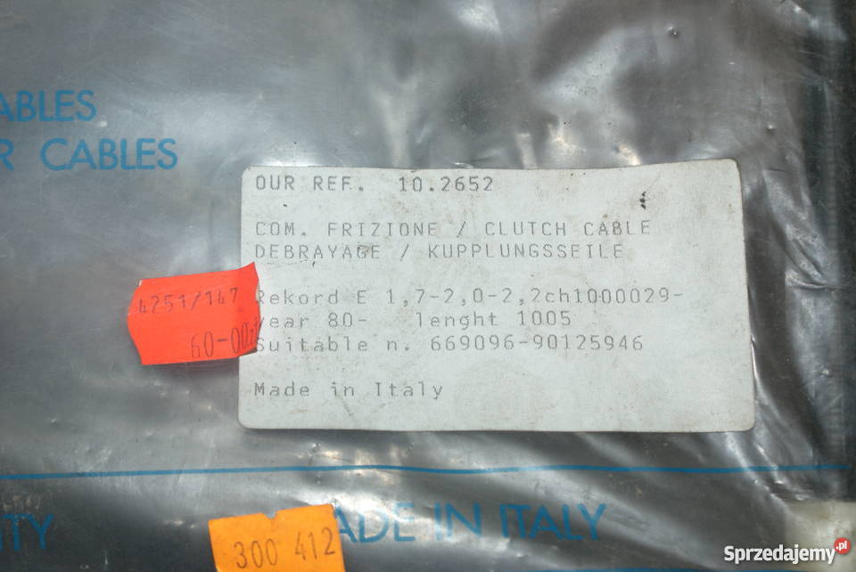 Linka sprzęgła 1005mm715mm OPEL REKORD E 172022 mazowieckie Białobrzegi