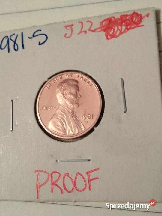 Moneta 1 cent usa Lincoln 1981 s Żary