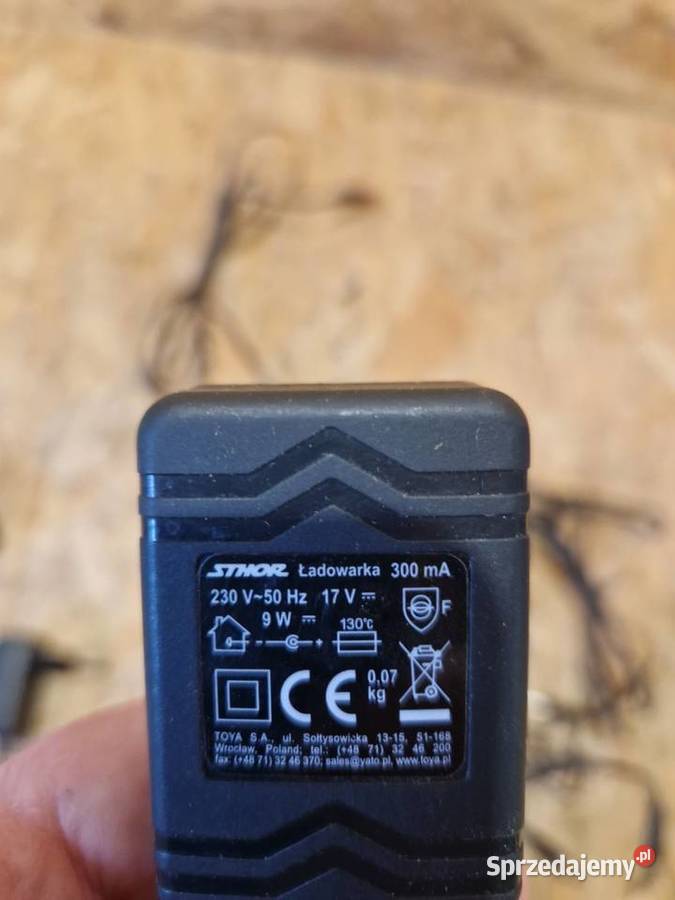 Ładowarka Zasilacz sthor 17V DC 9 w do Baterii Głogowa