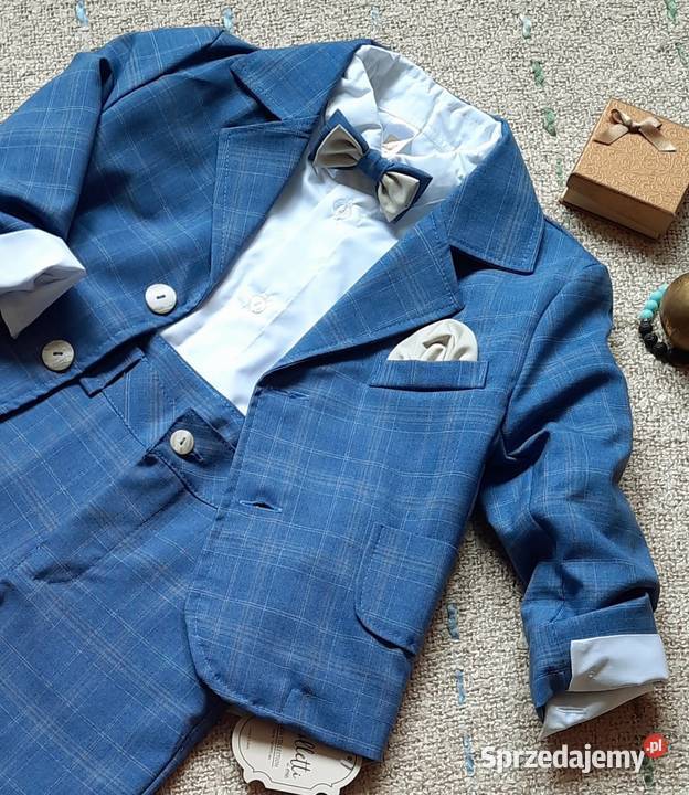 Garnitur niebieski 4czesciowy chłopca Lublin