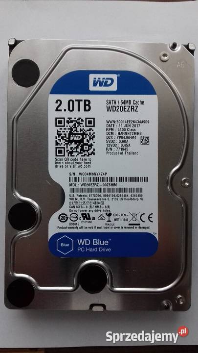 Dysk WD 2TB SATA III WD20EZRZ 5400RPM SATA Tomaszów Lubelski
