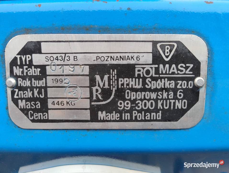 Siewnik zbożowy Rolmasz poznaniak 6 nieuszkodzony łódzkie Piątek