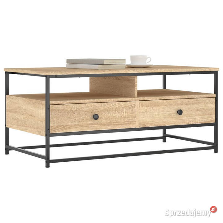 Stolik kawowy dąb sonoma 100x51x45 materiał Warszawa