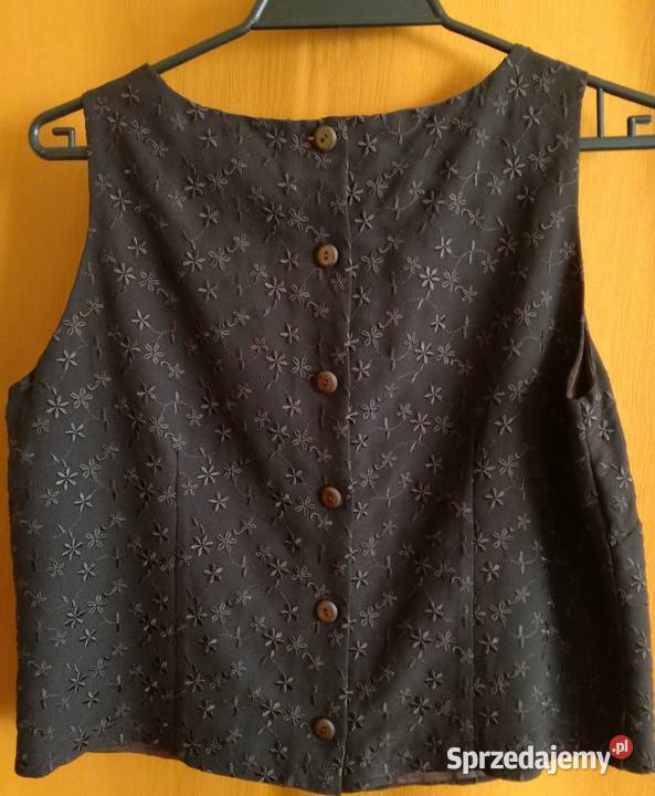 Bluzka bez rękawów z tyłu rozpinanaRozmiar M Kwiatki Bluzki i koszule łódzkie Łódź