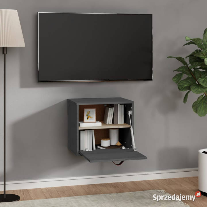Szafka ścienna szara 40x30x35 lite drewno Warszawa