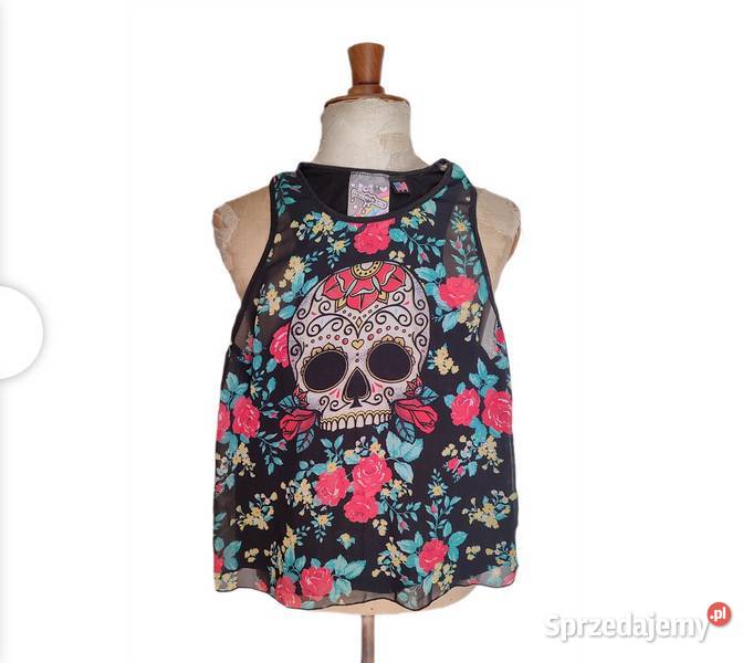 Bluzka Sugar skull czaszka meksyk punk gotyk r M pomorskie Gdańsk