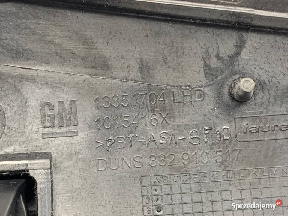 SCHOWEK PASAŻERA GÓRNY OPEL ZAFIRA C Minivan podkarpackie