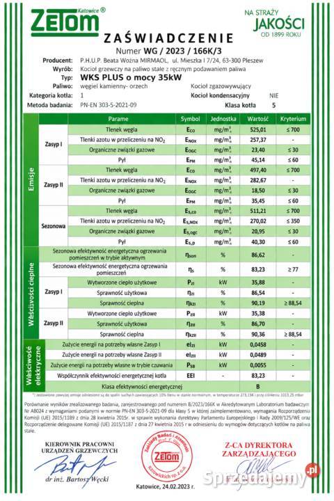 Kocioł piec co 35kw do 350m2 5 klasa ecodesign