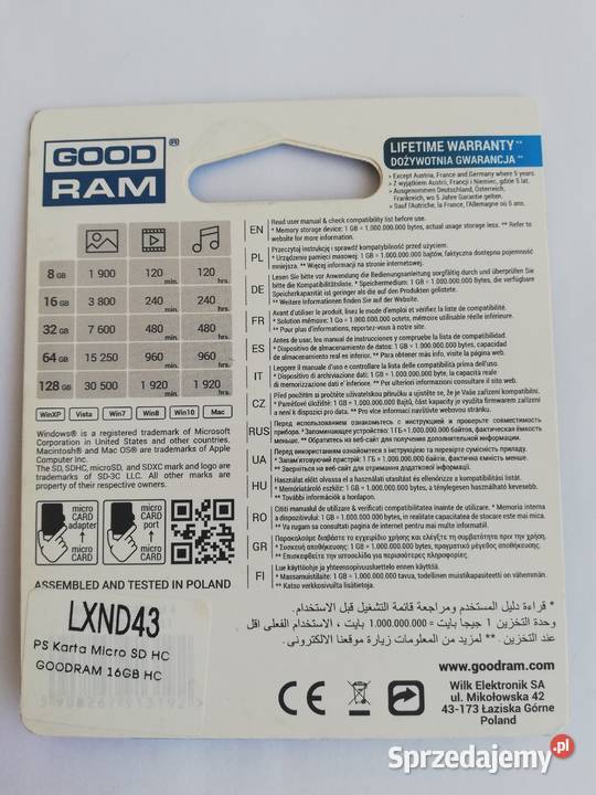 Karta pamięci micro SD 16GB Rzeszów