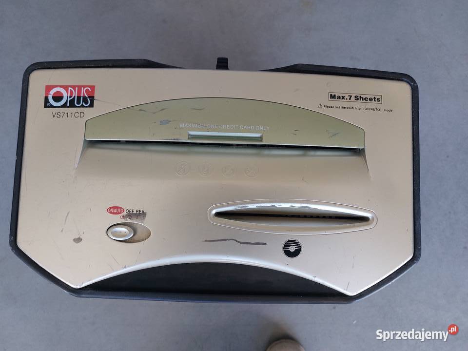 Niszczarka OPUS VS 711 CD używana Warszawa sprzedam