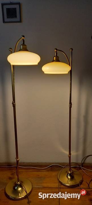 Mosiężna lampa podłogowa z ruchomym ramieniem łódzkie Skierniewice sprzedam