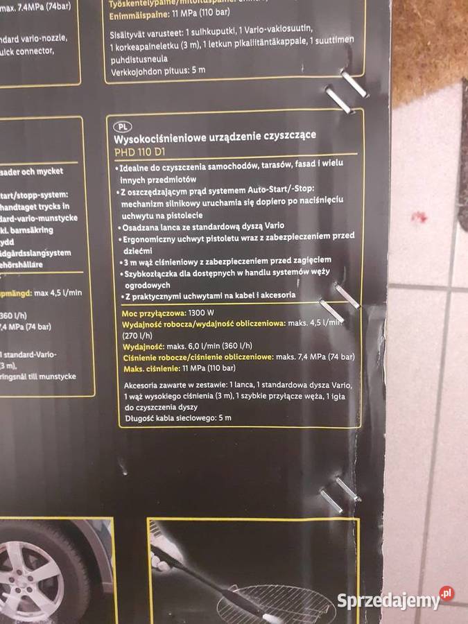 Myjka ciśnieniowa Parkside PHD 110 D1 1300W Pozostałe Bielsko-Biała