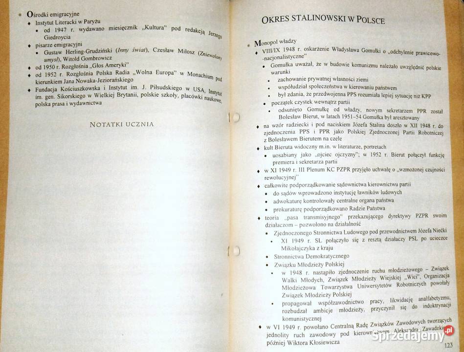 Notatki z lekcji Historia 19391945 Małgorzata Rok wydania 2000 Chełm
