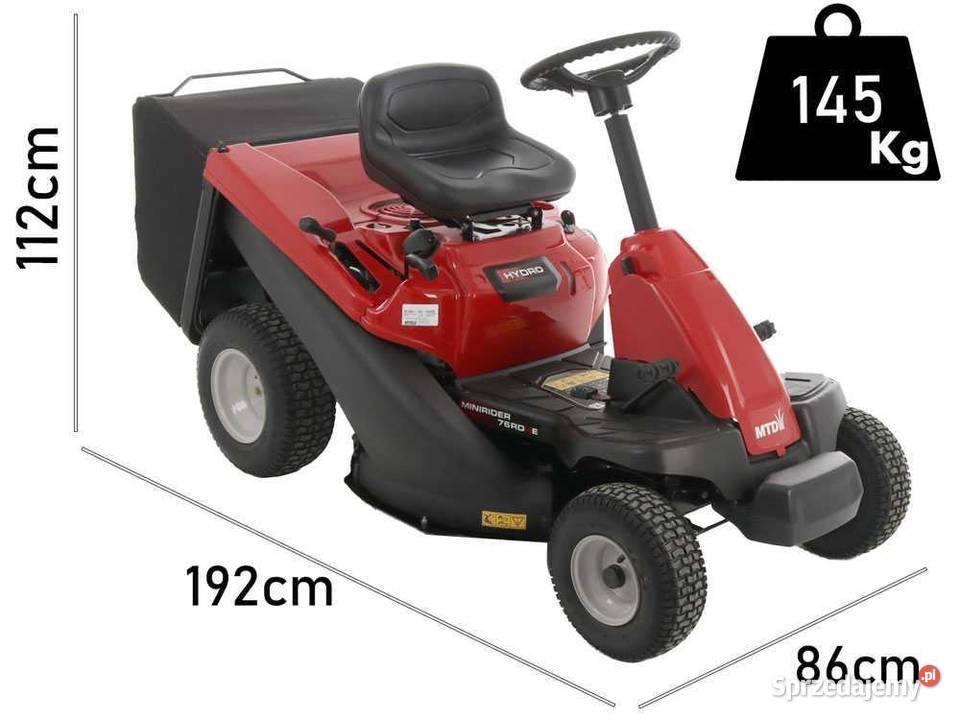 Traktor ogrodowy MTD MINIRIDER 76 RDHE Hydrostat Kobiele Wielkie sprzedam