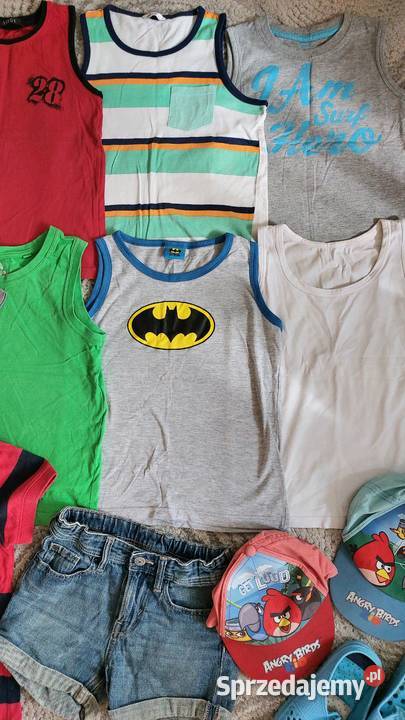 letnie paka ciuchów 116 Bluzki, koszulki i kaftaniki Wrocław