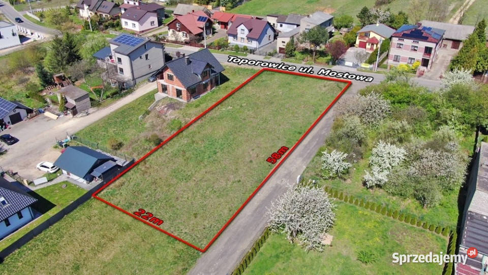 Działka budowlana 1296m2 Toporowice budowlana śląskie
