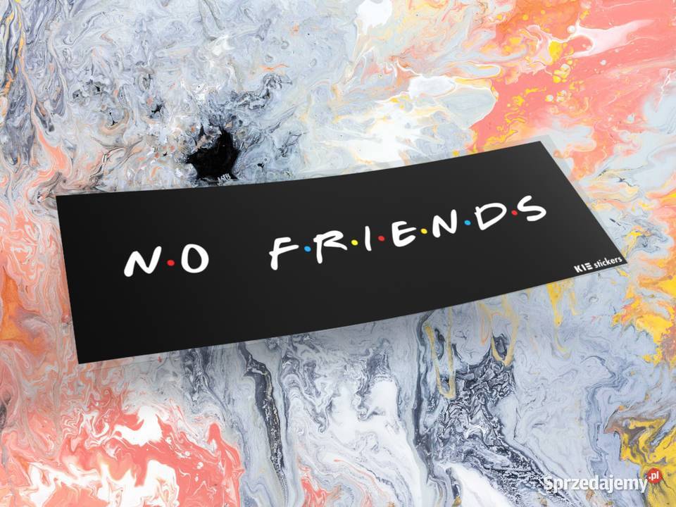 Naklejka NO FRIENDS 12 x 4 drift slap jdm k13 podlaskie