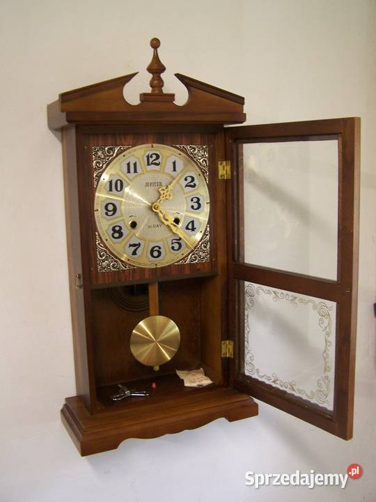 Zegar ścienny mechaniczny JUPITER 31 Day sprawny drewno Koszalin