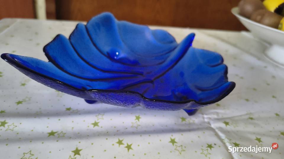 Kobaltowa patera PRL Chorzew