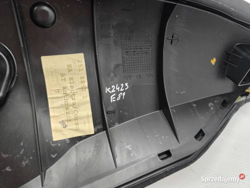 BOCZEK KANAPY LEWY TYŁ BMW 1 E87 E81 LIFT