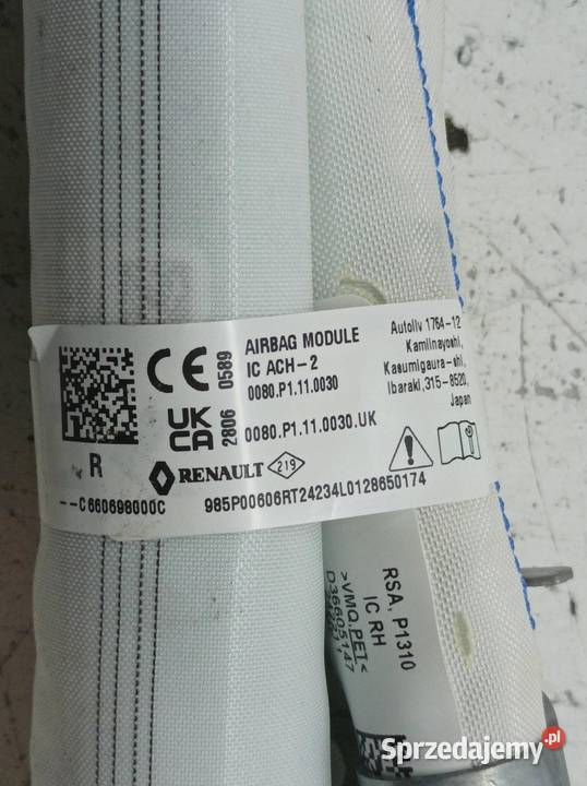 KURTYNA POWIETRZNA PRAWA 985P00606R Dacia Duster
