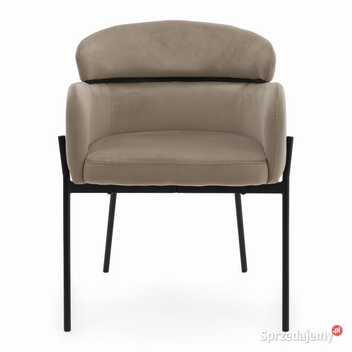Krzesło Tapicerowane Bolzano Ciemnobeżowe Tarchały Małe