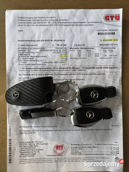 Mercedes C 200 18 KOMPRESSOR184AutomatŁopatki w Szczecin