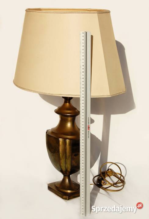 Klasyczna mosiężna lampa stołowa klasycyzm Lublin