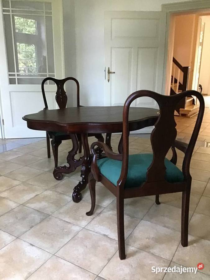 Przepiękny stary stół całość drewno blat Wieruszów sprzedam