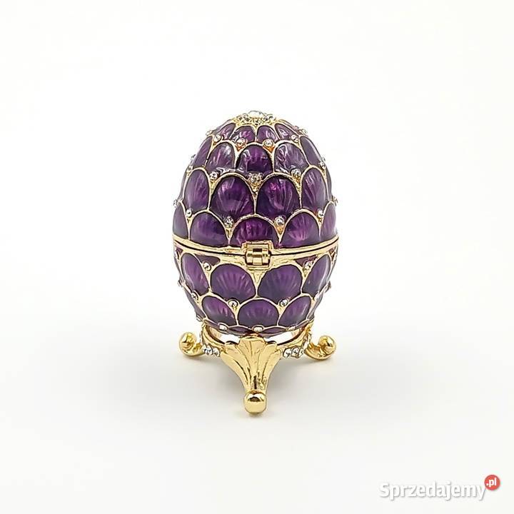 Jajko jajo faberge pojemniki szkatułka fiolet Zawiercie